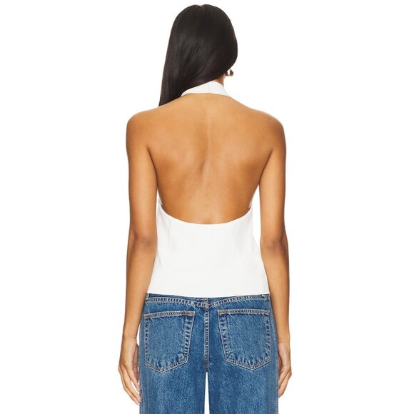 MORE TO COME Dixie Halter Top in White - Picture 3 of 4